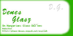 denes glasz business card